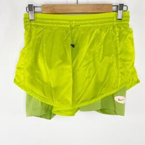 Nike Icon Clash Tempo Luxe Green Running Shorts Women's Size XS NWT